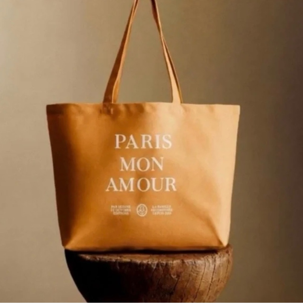 Sezane Yellow Canvas Tote Bag, NEW!